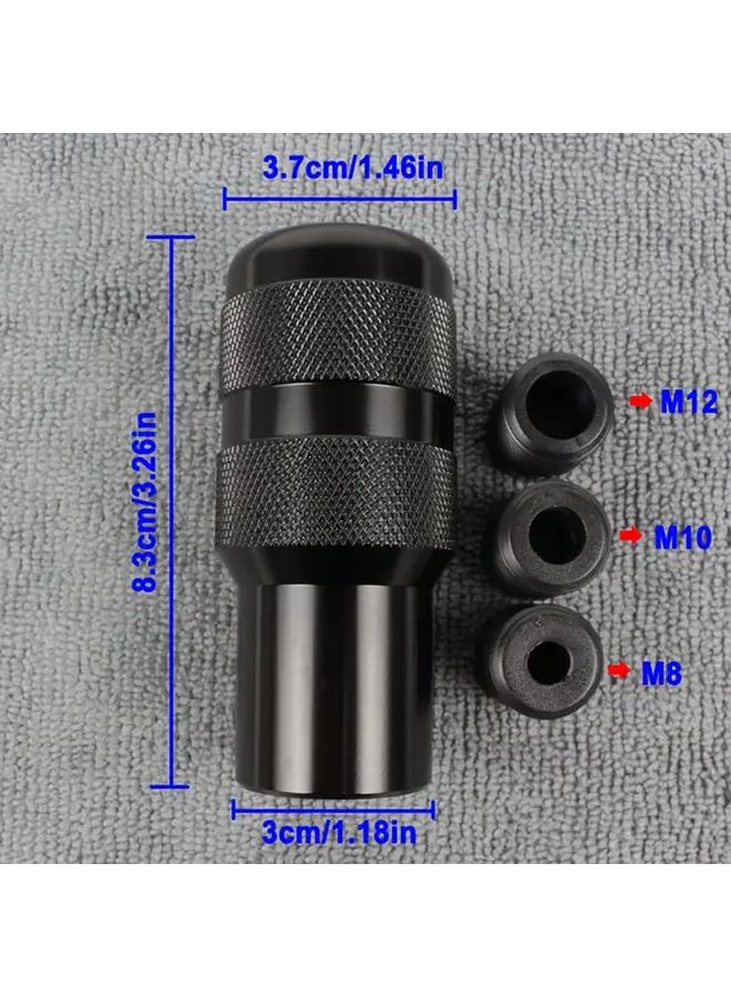 Silvery Aluminum 6 Speed Manual Gear Shift Knob With 3 Adapters Fits Most Cars - Image 2
